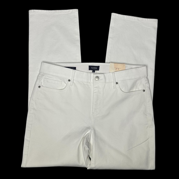 NYDJ Marilyn High Rise Straight Jeans. Sz: Large - Picture 5 of 12